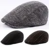 Berets Flat Boy Grey Cap Mens Herringbone Sboy Chapéu Preto Bonés de Beisebol Visor de Futebol Reflexivo