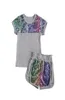 2021 Fashion Toddler Kids Baby Girl Summer Clothes Set 2pcs Casual Short Sleeve Tops Tshirt Sequins Shorts Outfits Set 27Y5137114