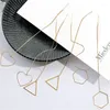 Stud Earrings Creative Geometric Love Triangular Polygon Long Ear Thread Female Simple Fashion Eardrop