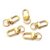 Keychains 5st/Pack 12x32mm legering Metal Buckle Spring Snap Hook Clip Keychain för DIY Keys Camping Accessories Partihandel