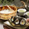 Zestawy naczyń stołowych sushi łyżka taca ryżowa kontener restauracyjny okrągły japońskie serwowanie drewnianego miksowania