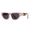 Gafas de sol con foto de calle de moda pintadas de colores metálicos con montura redonda 9998