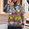 Blusas femininas camisas 2022 nova moda masculina rua hip-hop graffiti impressão 3d leica poliéster tecido de alta qualidade camiseta 2022 marca plus size topo yq240120