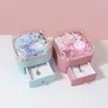 Jewelry Pouches Creative Rose Gift Box Eternal Flower Drawer Earrings Ring Necklace Spray Painted Packaging