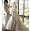 Princess A Line Wedding Dresses One Counter V-Deace Spaghetti Straps healseds ​​Light Floor Bridal Bridal Robe de Mariee New YD