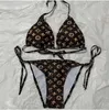 Women Classic badkläder vintage bokstav mikro mönster tryck sexig sommar två stycken baddräkt heta kvinnor mode bikinis 10 stilar baddräkt