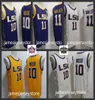 Mens LSU Tigers White Basketball Game Jersey #11 Hailey van Lith #10 Angel Reese 남자 여자 청소년