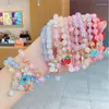 Braccialetti con ciondoli Cartoni animati per bambini per ragazze Perline con pendente in corda regolabile color caramello Regali di Natale Gioielli di moda