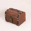 Box Holz Schatz Bank Lagerung Truhe Sparschwein Holz Vintage Geld Münze Lock Boxen Schmuck Sparen Piraten Organizer Dekorative Geschenk 240118