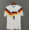 월드컵 90 92 94 98 88 독일 레트로 리트 바르 스키 발란 축구 저지 Klinsmann Rues Matthias 홈 셔츠 Kalkbrenner Bierhoff Vintage Classic Football Kids Kit