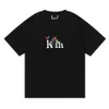 Дизайнерский роскошный Kith Классический модный бренд Kithbegoniafloral Serif Ee Высококачественная футболка из чистого хлопка с короткими рукавами из двойной пряжи для мужчин и женщин