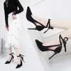 Klänningskor Kvinnors fotled Super High Thin Thin Heels Pumpar Pointed Toe Fashion Party for Women Stängt Non Slip Lace Up