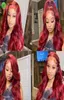 Ludzkie peruki dla włosów dla czarnych kobiet Remy 13x6 koronkowe frontal 180 99 Body Wave Front Strawberry Red Color3323102