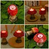 Kaarshouders 2 stuks Paddestoelhouder Hars Taper Mini Party Kandelaar Decor Vorm Thuis