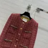 2024 New Spring Milan Runway Jackets O Neck Long Sleeve Women's Tops High End Jacquard Cardigan Designer Coats 0121-3