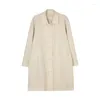 Dames Trenchcoats Oversized Lange Jas 2024 Lente Zomer KATOEN Polyamide Zakken Casacos Femininos Inverno Jassen Voor Dames