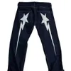 Y2k Jeans Mens Harajuku Hip Hop Star Graphics Print Oversized Baggy Denim Pants Punk Rock Gothic Wide Trousers Streetwear 240118
