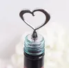 Love Heart Shape Wine Curkencrew Bottle Opener Stopper Sets Wedding Souvenirs Gasten Gift Party Favor bruiloft Giveaways cadeau 537Q