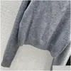 Womens Sweaters 2023 Novo Outono Inverno Tops Milan Runway Turtle Neck Manga Longa High End Jacquard Plover Designer Roupas 1013-8 Dro Dhh8V