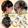 Acessórios de cabelo Star Snap Clips 10pcs Barrettes de metal prateado para mulheres meninas Y2K crianças