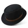 Berets 2024 wieprzowina czapka dla kobiet fedora mężczyzn wełna płaska trilby fascynator rozmiar 58 cm