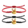 Charm Bracelets Zinc ALloy Enamel With Auspicious Cloud Bracelet Women Kid Fashion Wild Animal Red String Macrame Jewelry
