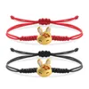 Charme Pulseiras Liga de Zinco Esmalte com Pulseira de Nuvem Auspiciosa Mulheres Kid Moda Selvagem Animal Red String Macrame Jóias