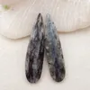 Pierres précieuses en vrac pierre naturelle conception de pierres précieuses bleu Kyanite mode boucles d'oreilles goutte d'eau perle bijoux bricolage marquage pendentif pour femme