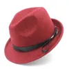 Beret Fashion Women Men Wełna Fedora kapelusz dla eleganckiej dżentelmeni