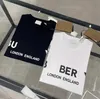 Herr t-shirt t-shirt smal passform kort ärm bomull andas ut tee topp designer lyx bokstäver tryck skjortor vår sommar high street casual mens kläder