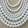 Naszyjnik Ustaw rocznicę 7 rzędów biała okrągła skorupa symulowana perłowa kryształ kryształ elegancka biżuteria B1296