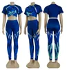 Survêtements pour femmes flambant neuf ensemble deux pièces haut + pantalon de jogging imprimé lettre V sport sweat-shirt court vêtements de marque