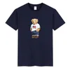 2023 Marque Bear Polos Hommes T-shirts Chemise de créateur Sports Summer Coton Mode Hommes Femmes Tees Noir Vêtements de luxe Vêtements dunks