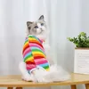 Costumes de chat, costume de sevrage imprimé en Polyester à quatre pattes, tissu post-partum Anti-léchage pour soins de récupération des animaux de compagnie, tenues de chaton