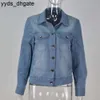 Lila Jeans Kurze Damen-Cropped-Jacke Vintage-Jacke Jeansmantel Langarm-Slim-Jacke Herbst- und Wintermantel G0BL