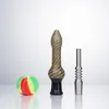 Glassvape666 NC089 Dab Rig Pipe à fumer 14mm Titane Céramique Quartz Clou Environ 4,3 pouces Énorme flux d'air Perruque Wag Tuyaux en verre