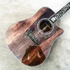 Couper toutes les guitares acoustiques Koa, ensemble Real Abalone, manche en ébène, 41 guitares D