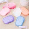Handmade Soap Portable Paper Disposable Flakes Washing Cleaning Hand For Kitchen Toilet Outdoor Travel Cam Hiking Drop Delivery Health Dhxzn