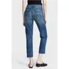 Jeans Luxury Mother Feminina Jeans Moda Feminina Blue High Street Usar perna larga Jean calça de jeans straight feminina