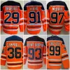 CUSTOM CUSTOM Man Ice Hockey Reverse Rétro 97 Connor McDavid Jersey 99 Wayne Gretzky 29 Leon Draisaitl 93 Ryan Nugent-Hopkins Blank Stitch G