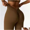 Yoga Outfit Lu Pant Lemon Leggings Flared Pants Women High Waist Slim Female Workout Long Gym Push Up Fiess Running Quick Dry Drop 168