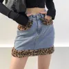 Skirts Fashion Denim High Waist Fur Hem Mini Sexy Pockets Winter Short Skirt Cute Bodycon Bottoms Clubwear Saia Faldas