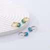 Boucles d'oreilles en argent Sterling 925, bijoux en coquillage d'ormeau, Turquoise or/argent, deux couleurs, cadeau de fête de mariage pour femmes