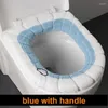 Toilet Seat Covers Simple Cover Thickened Plush O-Type Warm Cushion Universal Reusable Winter Seats