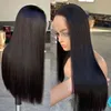 5x5 Transparent Lace closure Straight Wig 300% Density Unprocessed Vietnamese Raw Human Hair Straight Luxury Wigs Natural Color