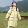 Manteau en duvet pour filles de 3 à 12 ans, veste d'hiver chaude et longue à capuche, 2 couleurs, pour filles et garçons, 2024