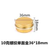 Storage Bottles 10ml 10g Empty Lip Containers Makeup Accessories Gold Eyecream Metal Pot Cosmetic Mask Aluminum Jars Nail Decorations