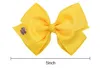 126 Färg 5 tum hår Bow Girl Colorful Print Barrettes Söta baby Tillbehör Unicorn Jojo Siwa Bows 6st/Card Packing BJ