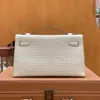 10S full handmade designer bag Wallet Women Handbags High Quality Princess Woman Shoulder Bags Imported crocodile skin Designer 22cm Lady Genuine Leather Tote