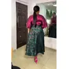 Abbigliamento etnico Donne africane Saton Top larghi e gonna lunga stampata Set due pezzi Plus Size Africa Dubai Abiti Abito Abaya Caftano